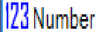 Vue du logo de composant "Number" (=Nombre) qui permet d'afficher des valeurs numérique.